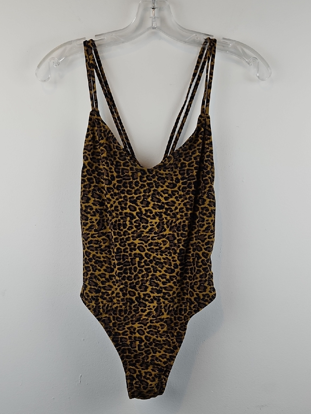 Kendall & Kylie Yellow, Black and Brown Leopard One-Piece Swimsuit Size Small